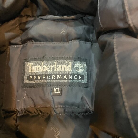 Vintage Y2K Timberland Performance PRO Down Puffer Jacket Parka Black XL - Picture 2 of 12